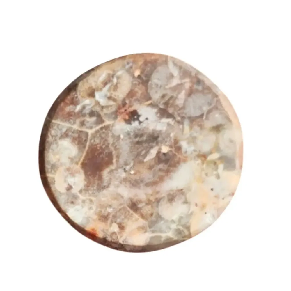Natural Mexican Cantera Fire Opal in Rhyolite Matrix Cabochon 5 CT